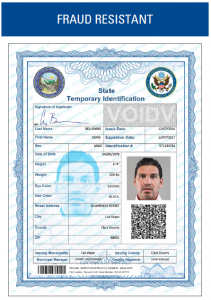 Sample of SecureDocs Features on a Temporary ID