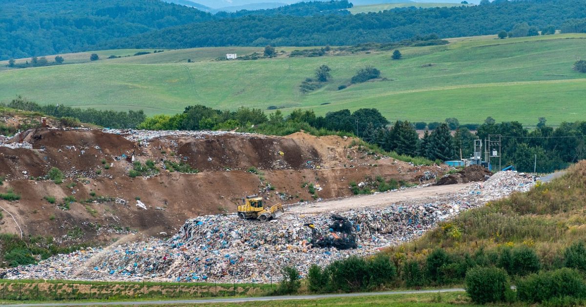 Landfill with overwhelming amount of waste